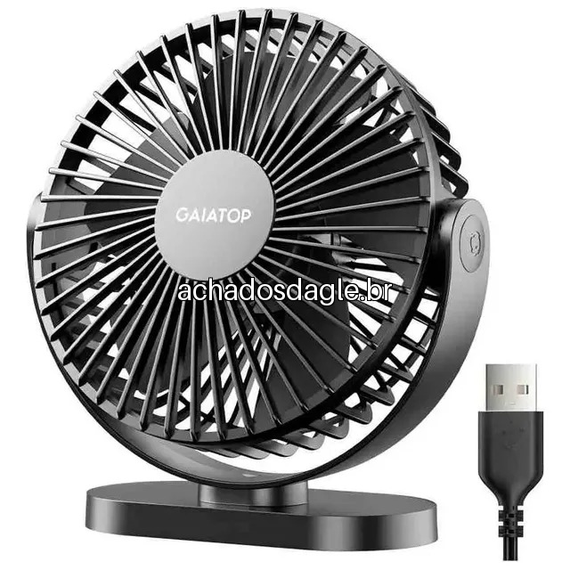 Ventilador portatil de mesa 3 velocidades ultra silencioso