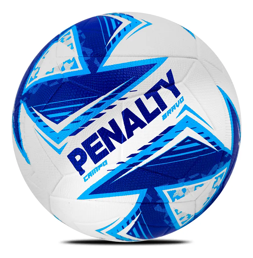 Bola de Futebol de Campo Penalty Bravo XXV Branco e Azul-Marinho