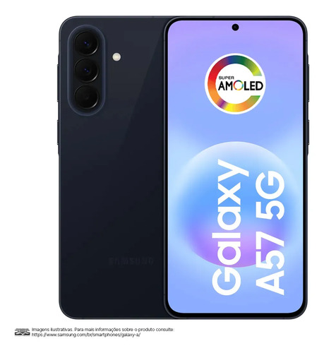 Celular Samsung Galaxy A57 5G 128GB 8GB RAM Azul-Escuro