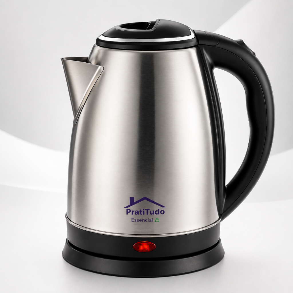 Chaleira Eletrica Inox 1,8L 1000W ou 1200W Desligamento Automatico