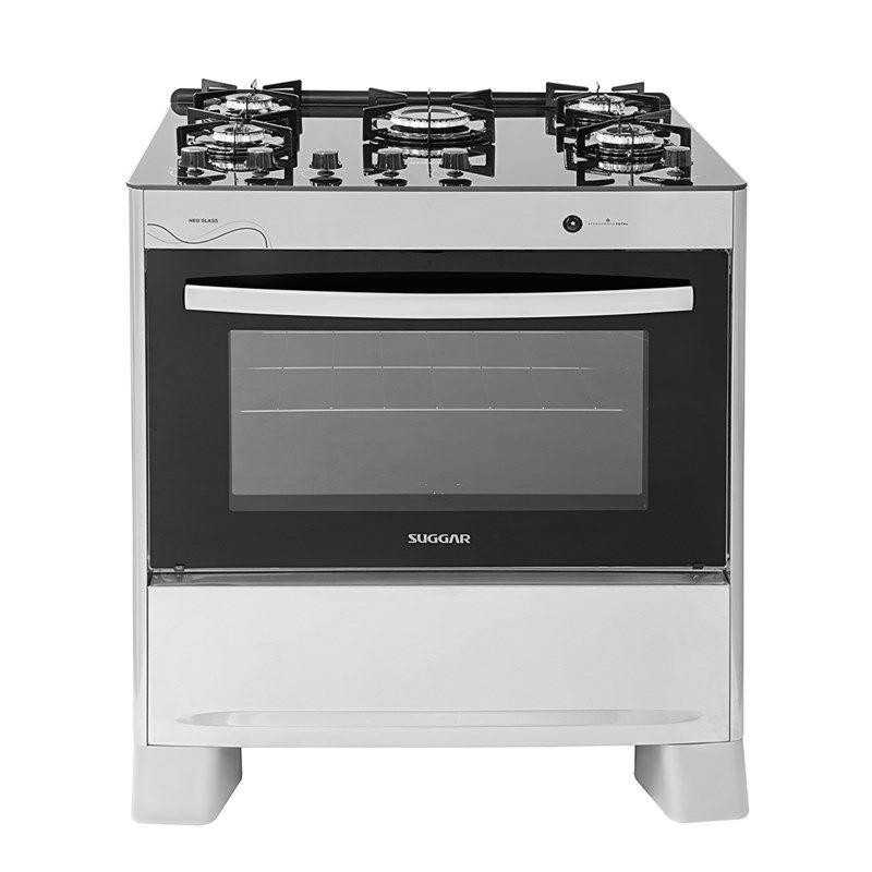 Fogao Suggar Neo Glass 5 Queimadores FGVNG510PRIX Prata Bivolt