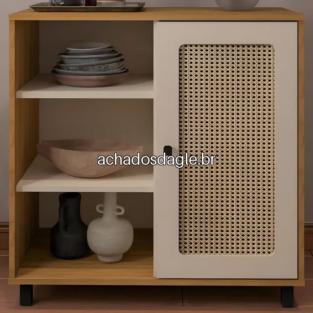 Buffet Charlotte Artely Bege Pintura Texturizada