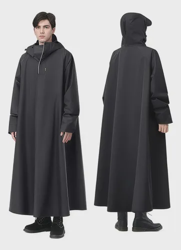 Capa de chuva reutilizável unissex com capuz