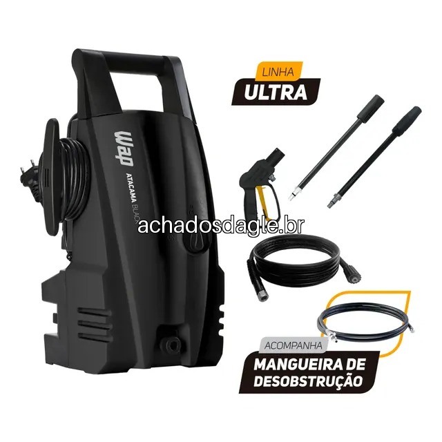 Desobstruidora Lavadora Alta Pressão WAP Atacama Black Ultra 1400W 1500 PSI