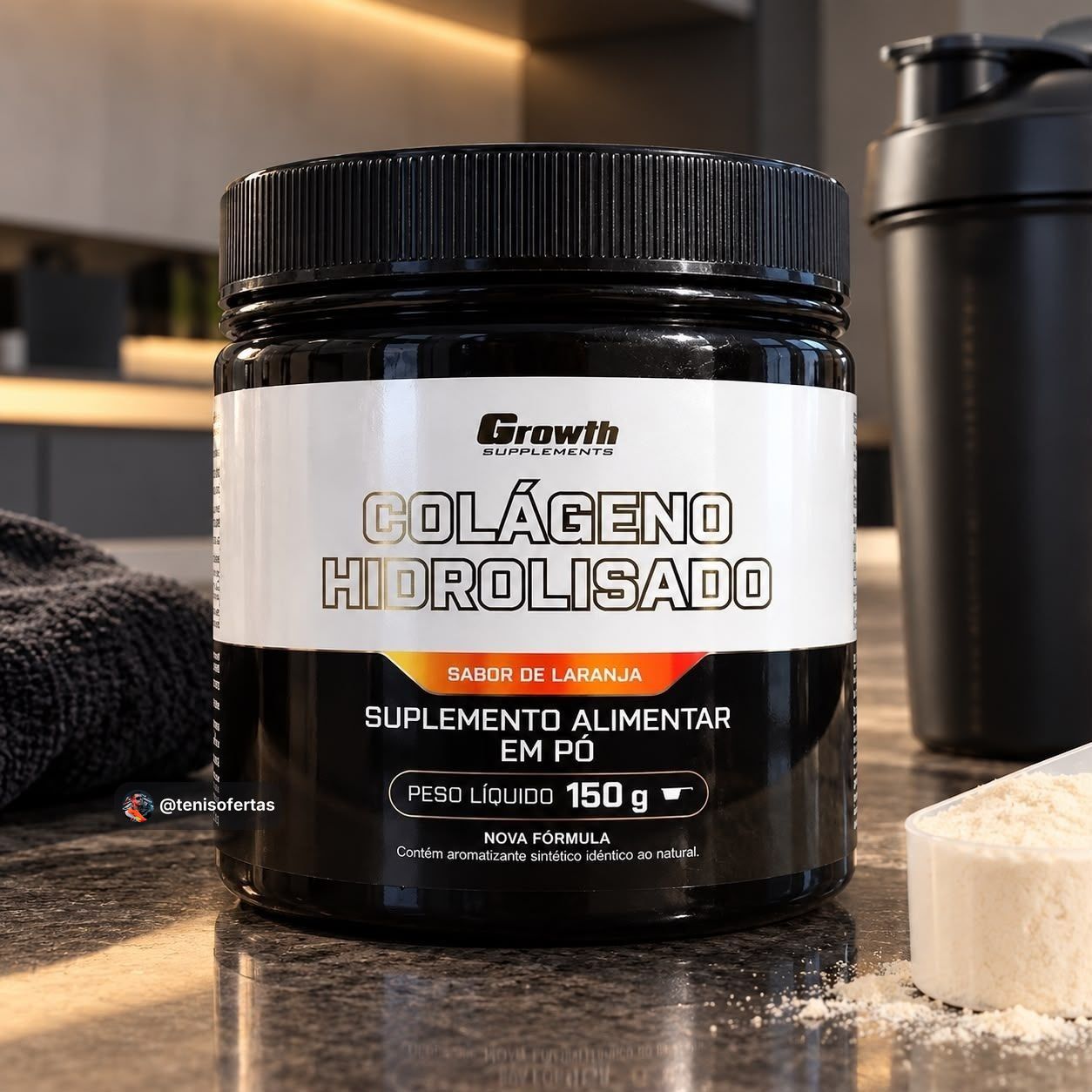 Colageno hidrolisado 150g growth supplements laranja