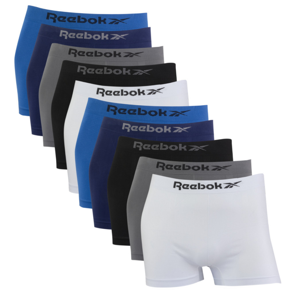 Kit 10 Cuecas Boxer Reebok Classic em Microfibra Sortidas