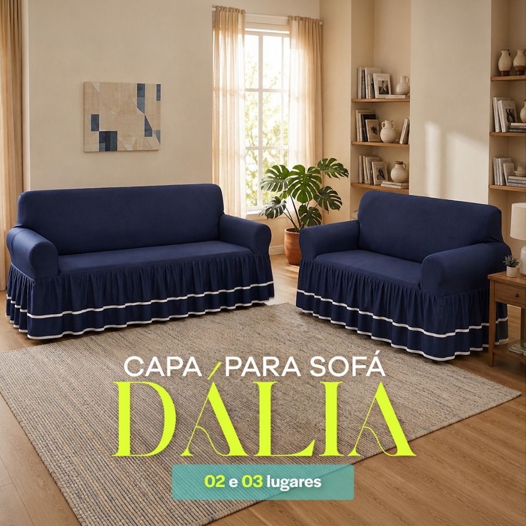 Capa Protetora para Sofá Dália 2 e 3 Lugares – Lavável e Decorativa | Shopee Brasil