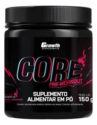 Pré-Treino Core Growth Supplements 150g