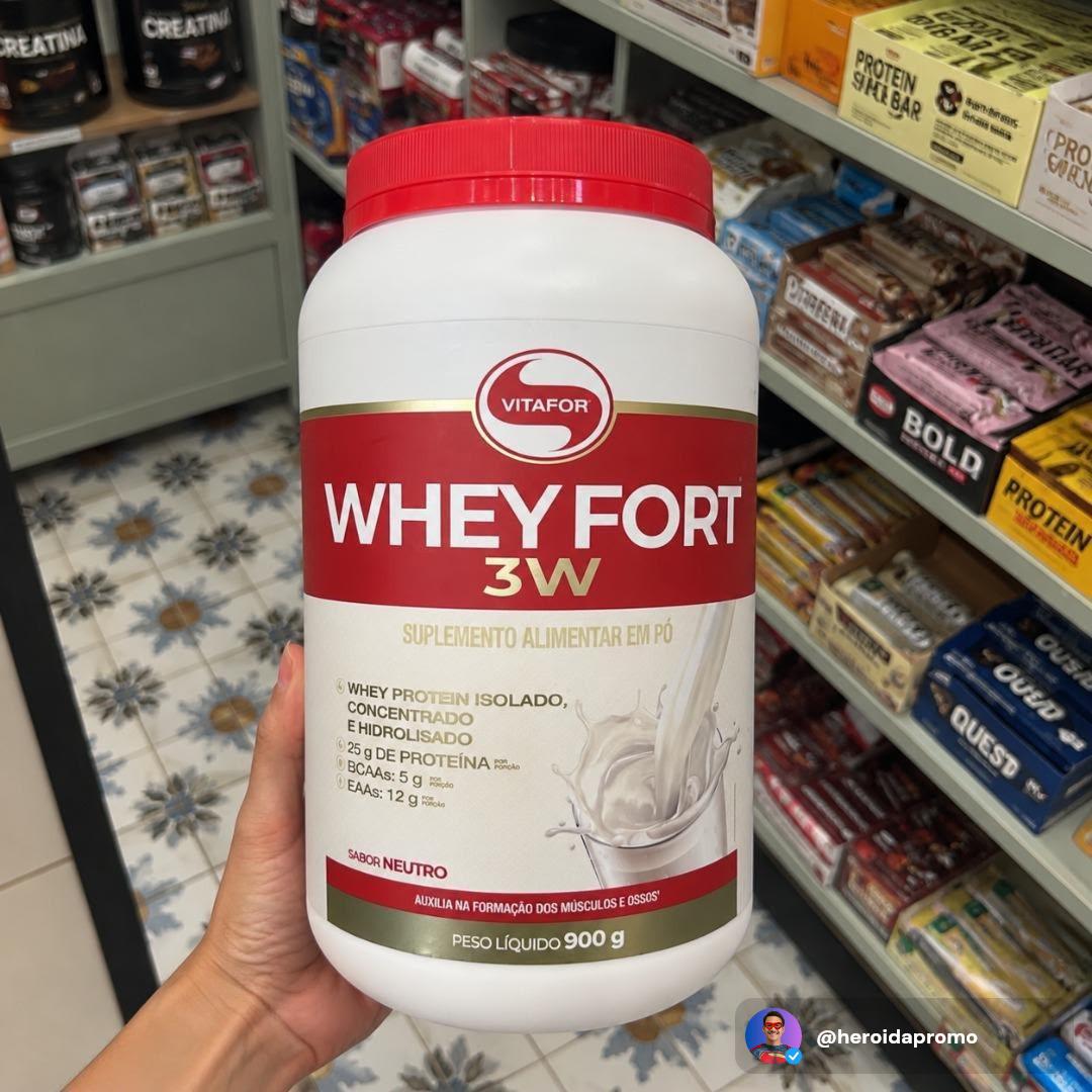 Whey Fort 3W Neutro Vitafor 900g