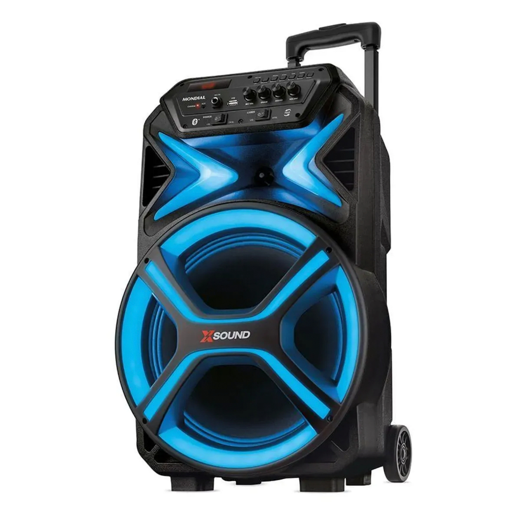 Caixa de Som Amplificadora Mondial CM-550-L 550W com Led