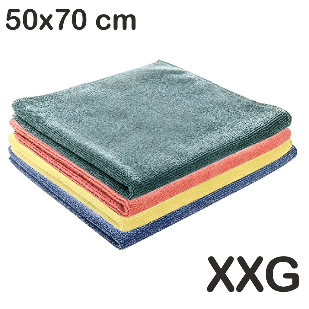 Kit 7 Panos Microfibra 50x70cm Grosso Limpeza Automotiva