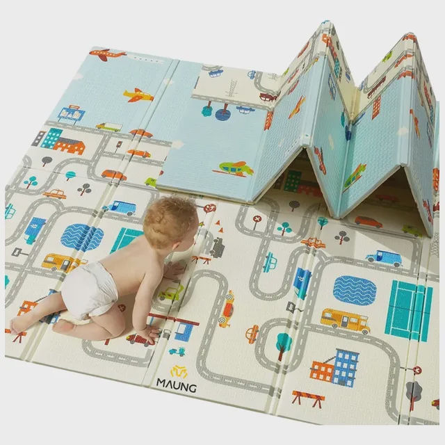 Tapete Infantil Impermeável Emborrachado Dobrável Dupla Face