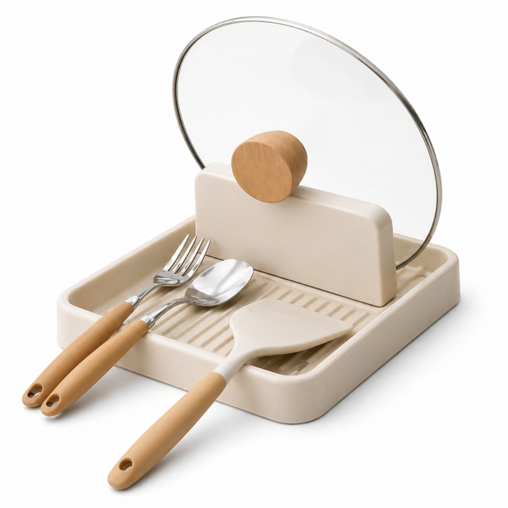 Descanso De tampa de Panela Suporte Tampas De Panelas Talheres E Acessórios Organizador Cozinha | Shopee Brasil