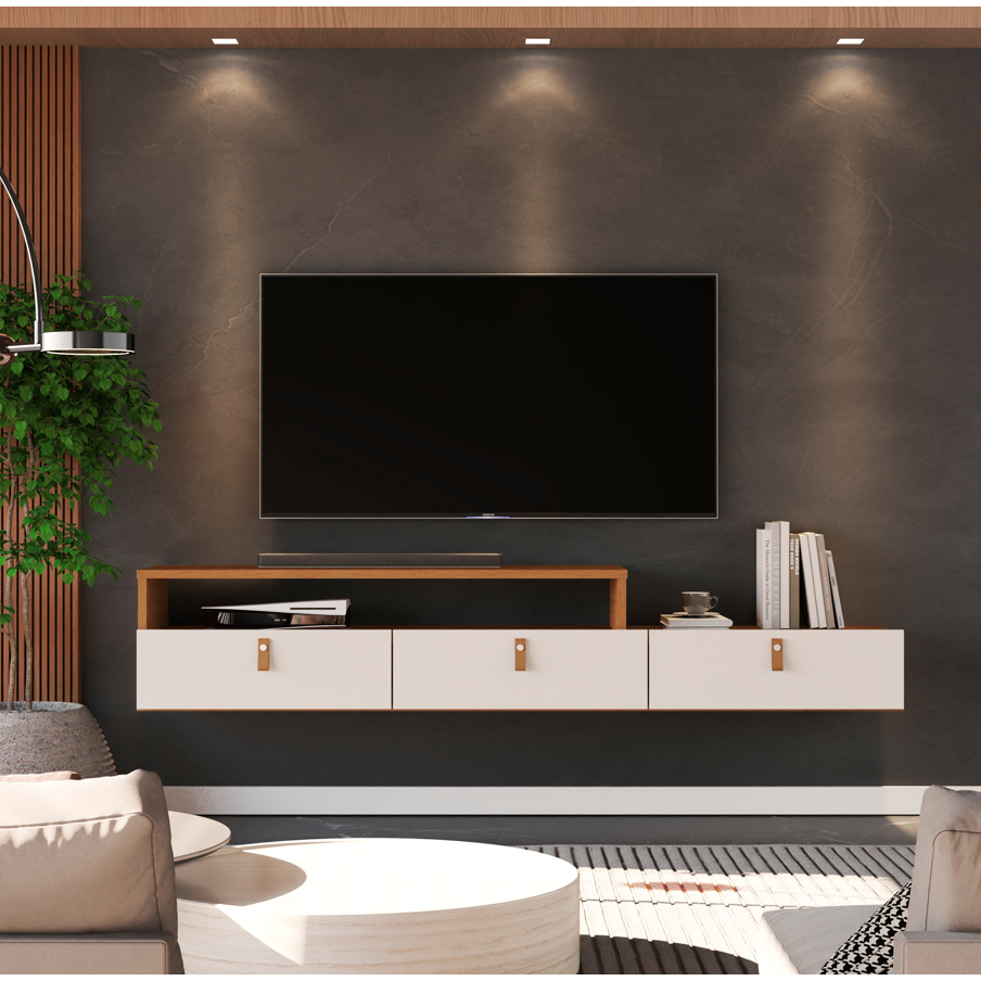 Rack Suspenso Lion Pequeno Painel para TV Sala de Estar