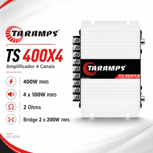 Módulo Taramps 400Rms TS-400 4 canais V6