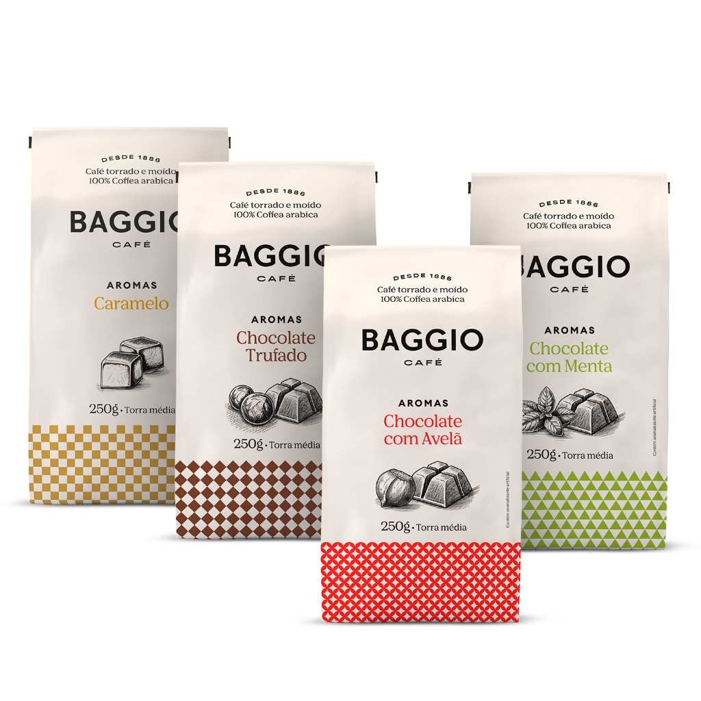 Kit de Cafés Moídos Baggio Café Aromas 1kg