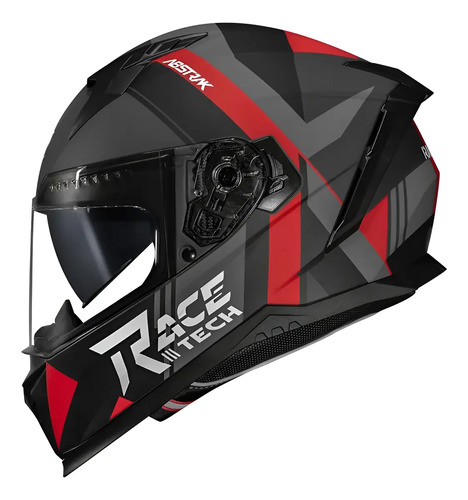 Capacete Moto Race Tech Volt Abstrak Fosco C/ Óculos Solar Tamanho 56