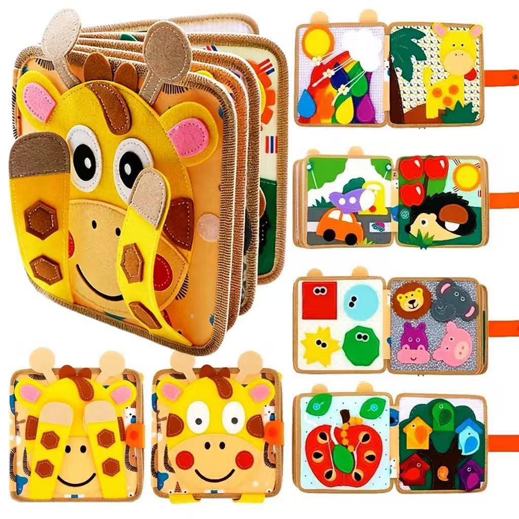 Livro Silencioso Montessori de Feltro Brinquedo de Atividades para Crianças | Shopee Brasil