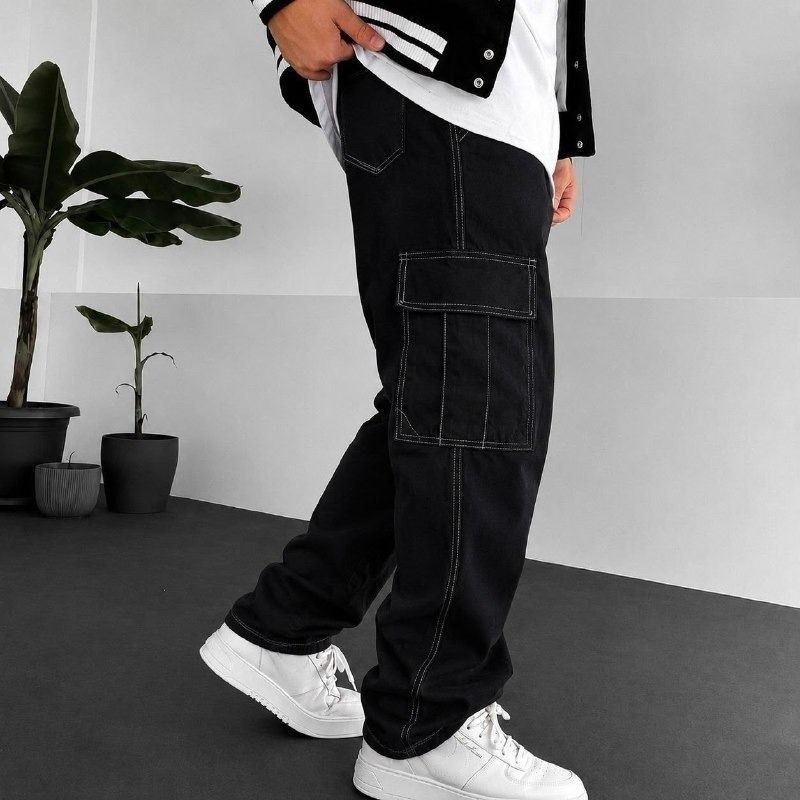 Calça Cargo de Sarja 100% Algodão