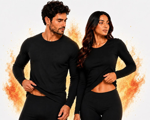 Conjunto Segunda Pele Térmica Flanelado Frio Intenso Preto