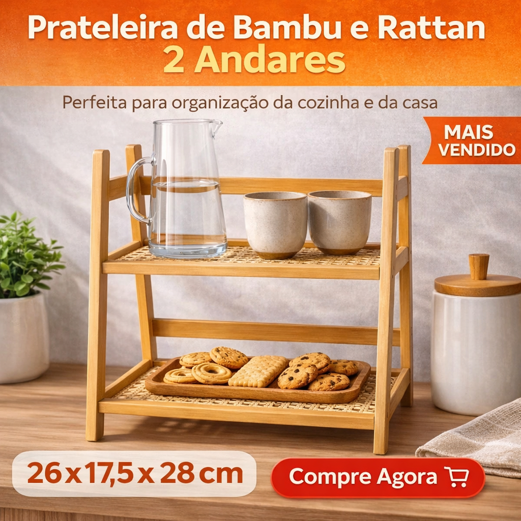 Prateleira Organizador Multiuso Bambu Cozinha Banheiro | Shopee Brasil
