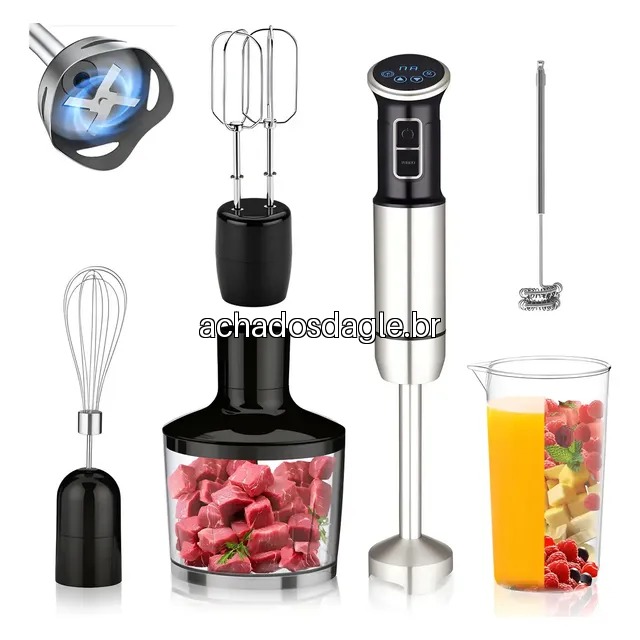 Mixer Turbo Inox Triturador 1000W 8 Velocidades 127V Preto