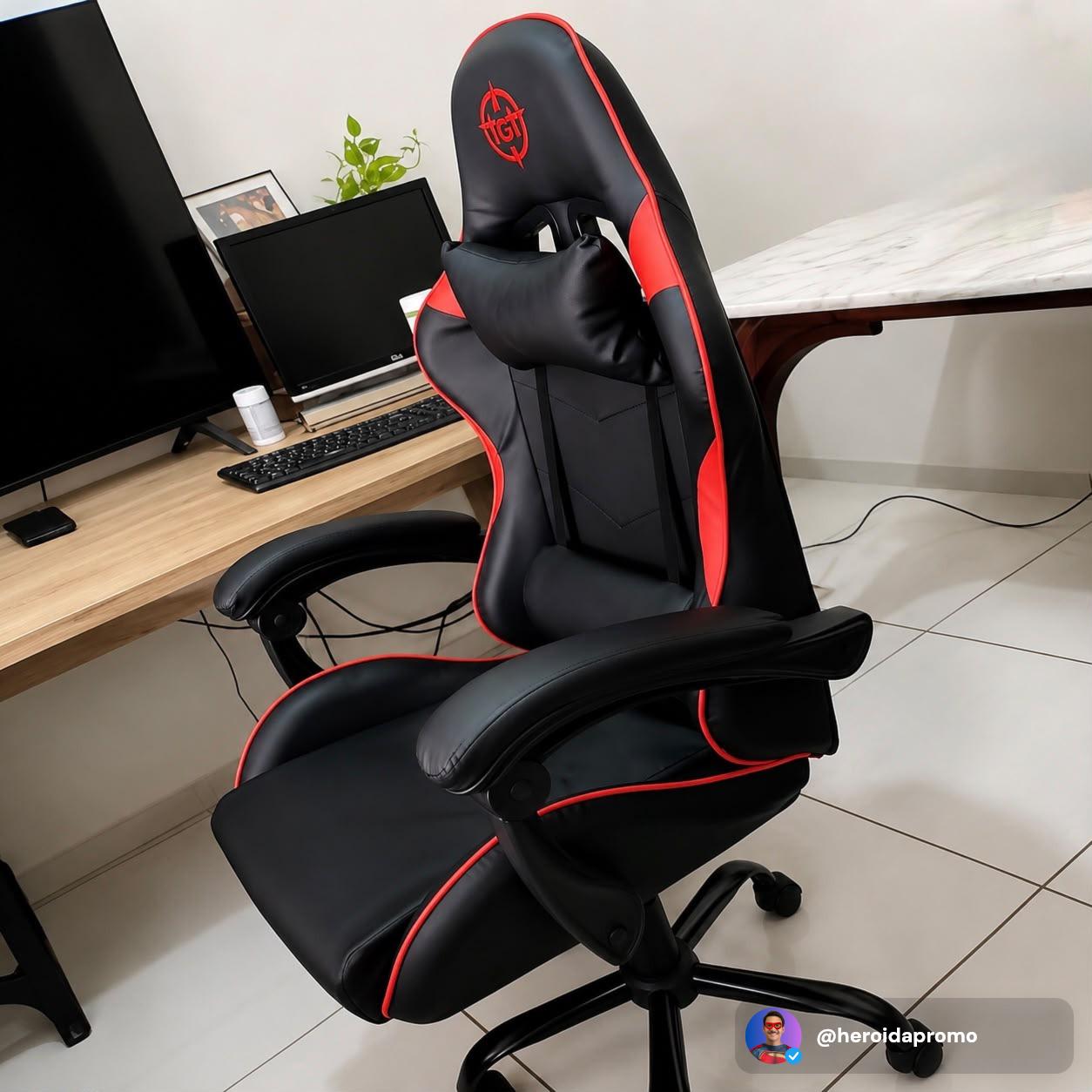 Cadeira Gamer Nitro Ergonômica Reclinável com Apoio para Pés Luvinco