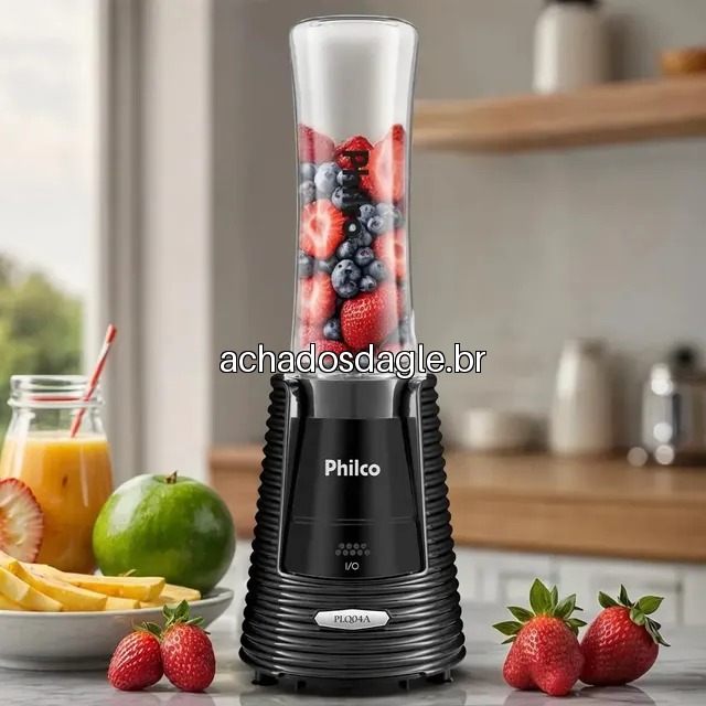 Liquidificador Philco Portátil 2 Squeezes 400W 127V Preto