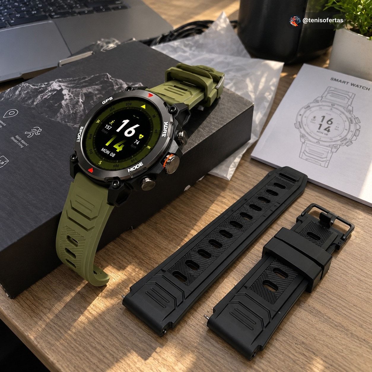 Smartwatch Aurafit G6 com 5ATM e GPS