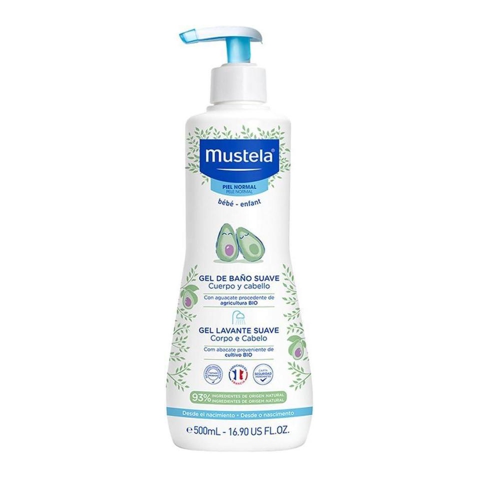 Gel Lavante Suave Mustela Bebê Corpo e Cabelo 500ml