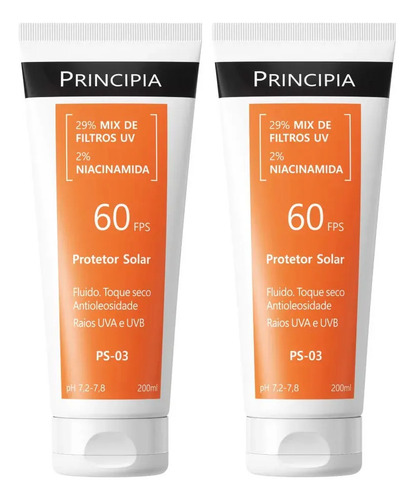 Principia Kit 2 Protetor Solar Corporal Ps-03 Fps60