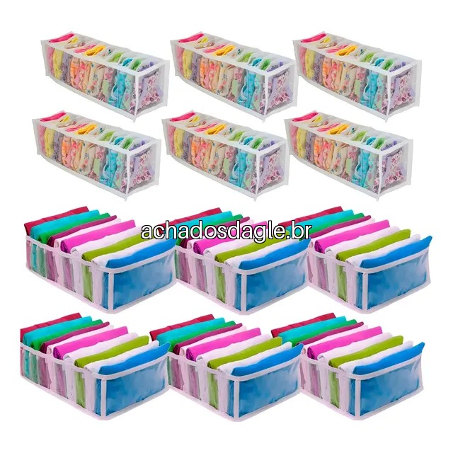 Kit 12 Colmeias Organizadoras de Gavetas Branco - Organizalux