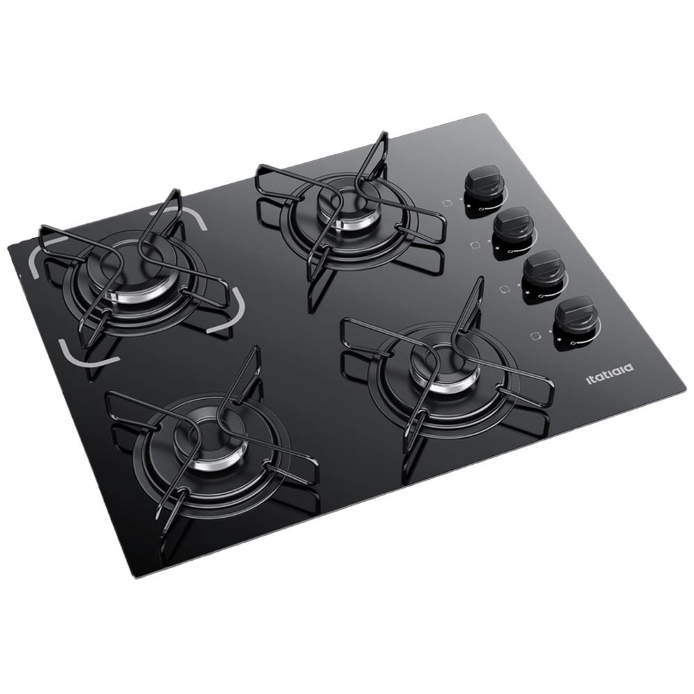 Fogão Cooktop 4 Bocas Bivolt Itatiaia Essencial Preto | Shopee Brasil