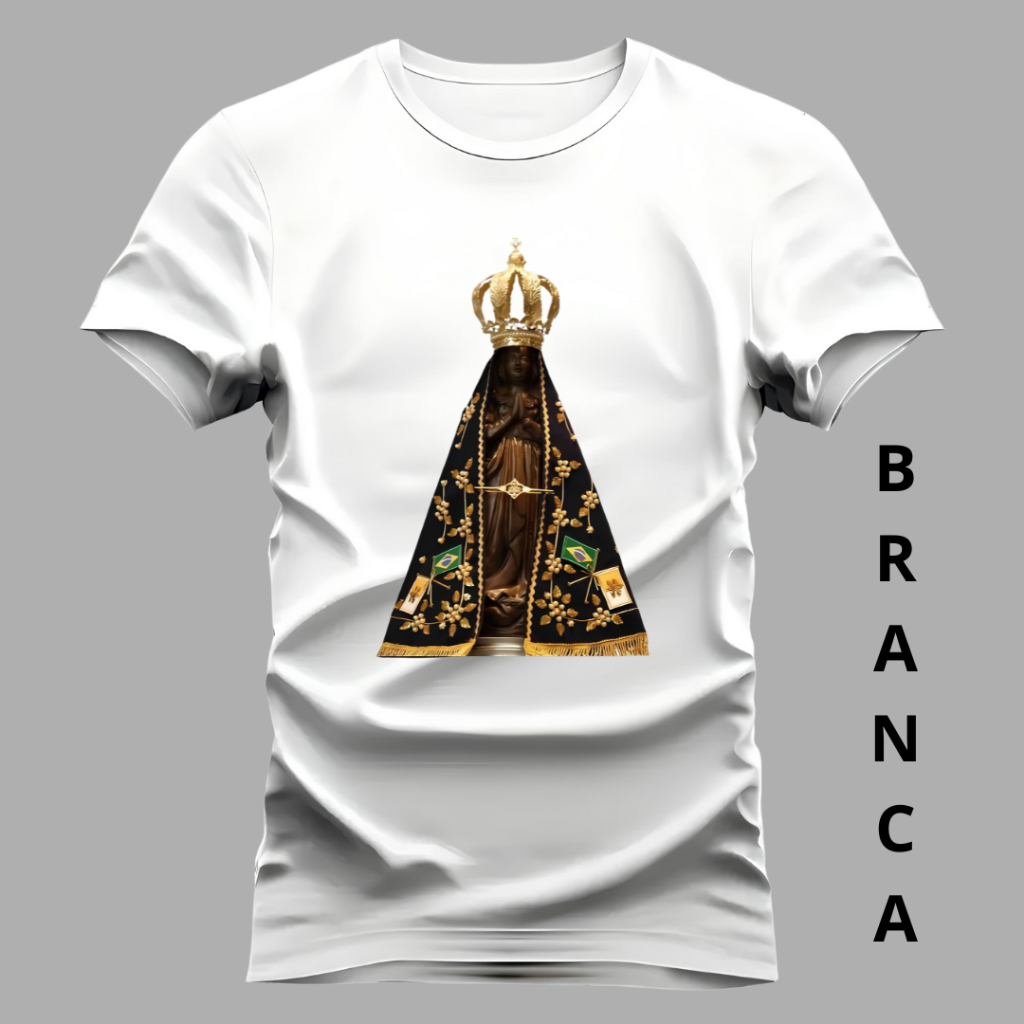 Camiseta Nossa Senhora Aparecida 100% Poliéster