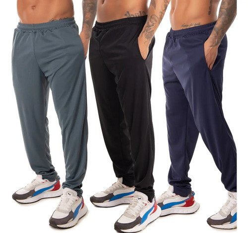 Kit com 3 Calcas Esportivas em Elastano para Academia
