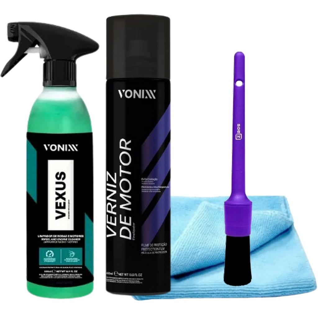 Kit Limpeza Vonixx Vexus 500ml e Verniz de Motor