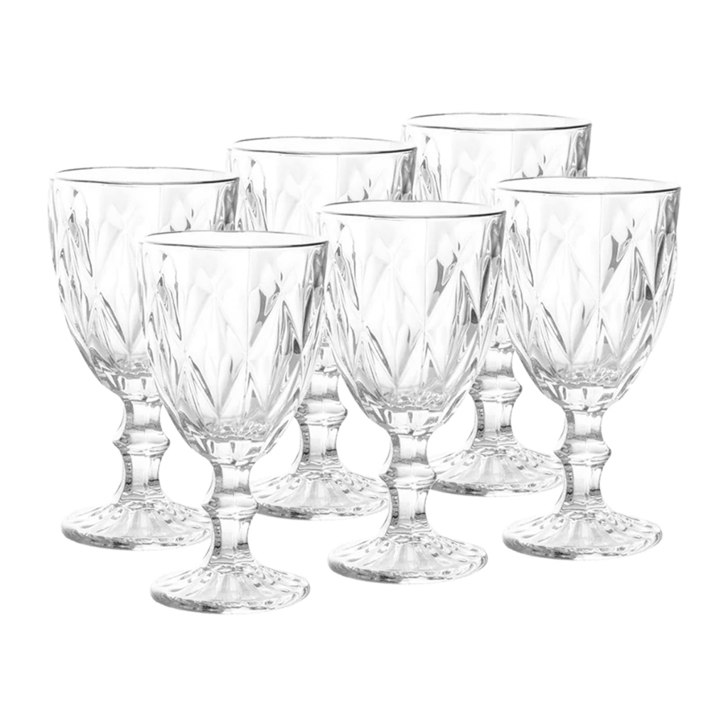 Jogo de 6 Taças de Cristal 330ml Linha Premium