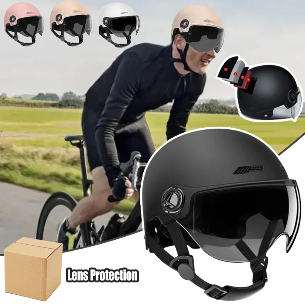 Capacete de Bicicleta Adulto Leve com Óculos