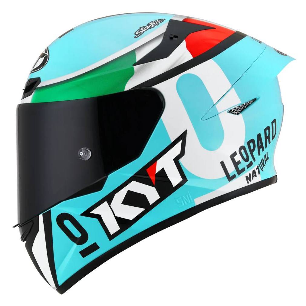Capacete KYT TT Course Dennis Foggia Tricolore Azul