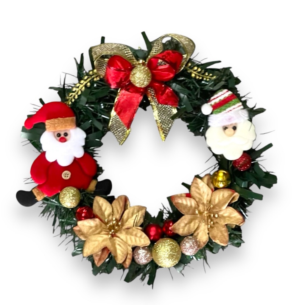 Guirlanda De Natal Decorada 30cm