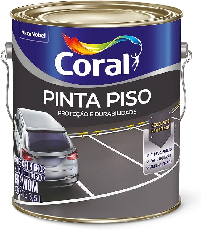 Tinta Pinta Piso Segurança 3,6L Vermelho Coral