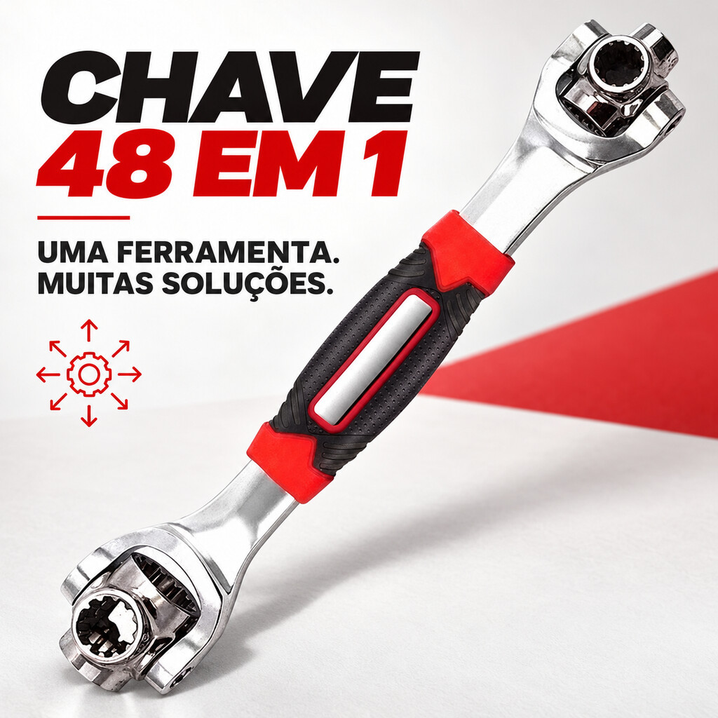 Chave Multiuso Coroa do Role 48 Em 1 Soquete 360º