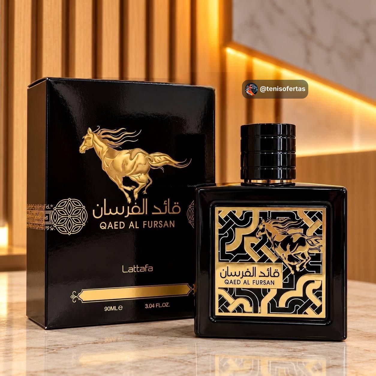 Perfume arabe qaed al fursan edp masculino 100ml original com nf