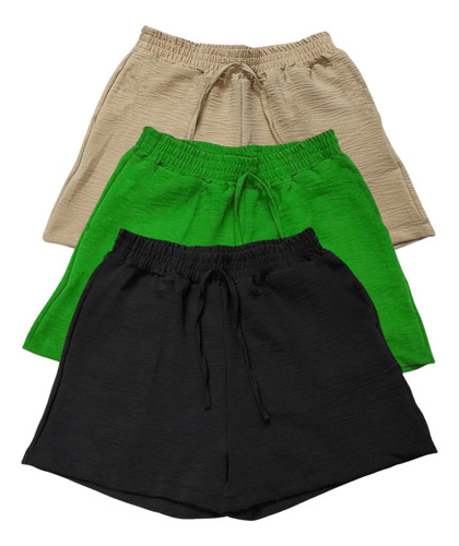 Kit 3 Shorts Feminino