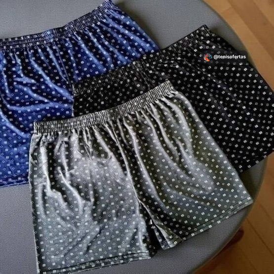 Kit com 3 Samba Canção Masculina