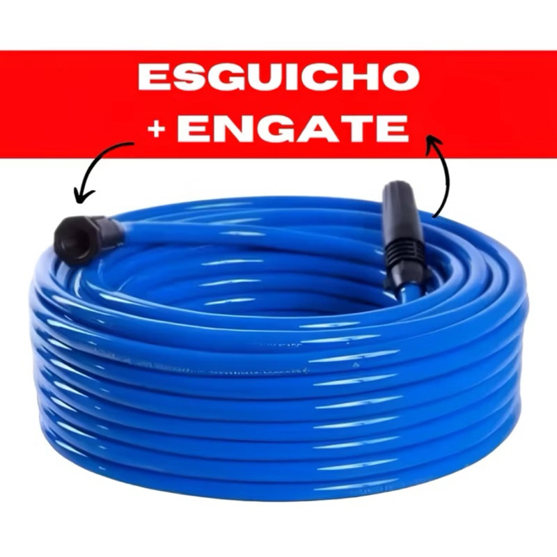 Mangueira Flexível PVC 30 Metros com Esguicho e Conector