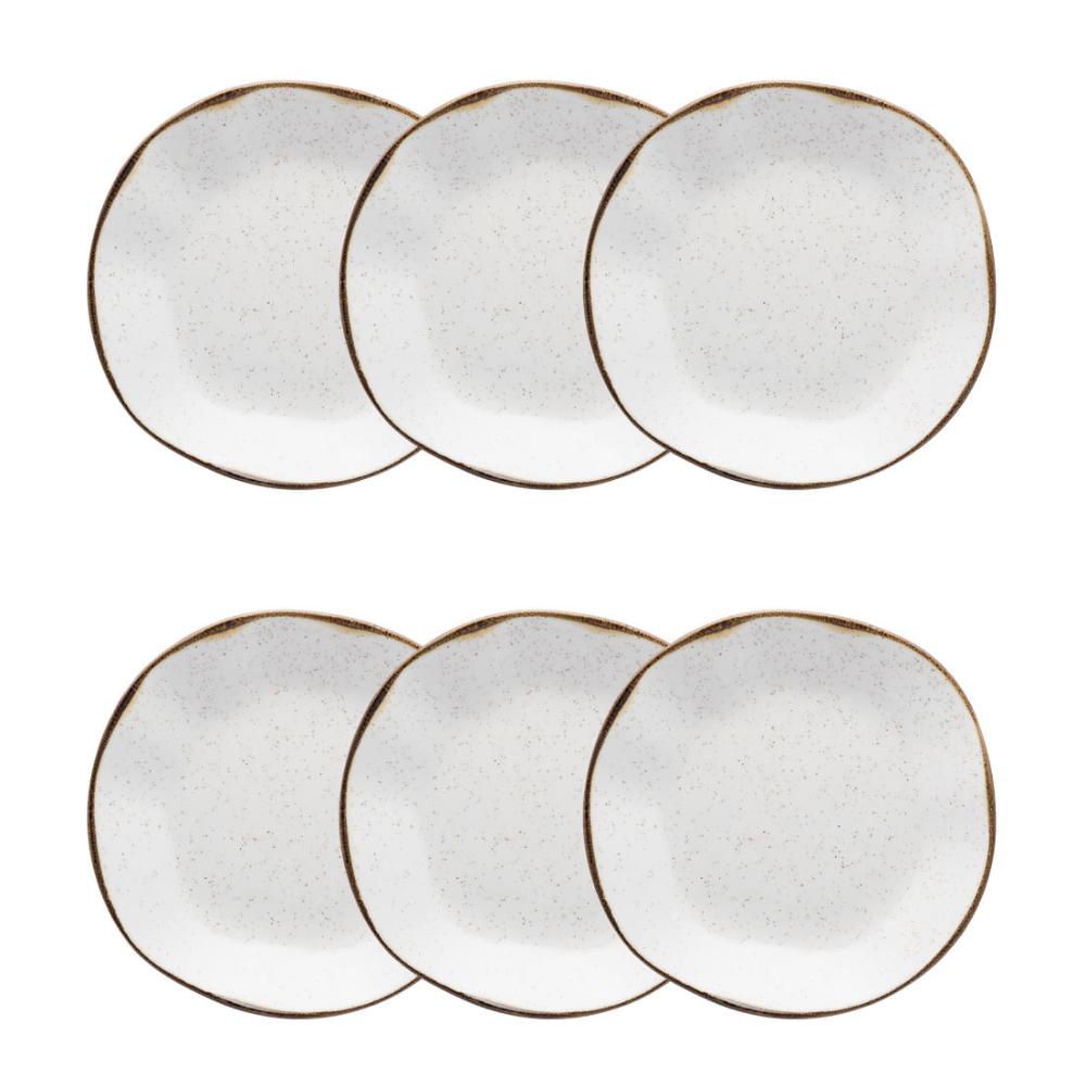 Conjunto de 6 Pratos Fundos 22,5cm Ryo Maresia