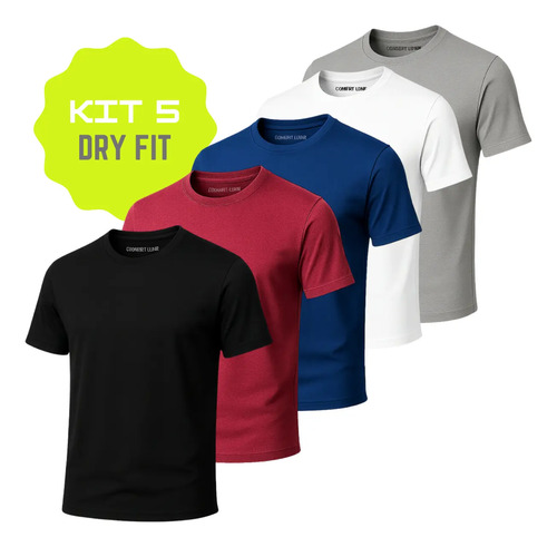 Kit 5 Camisas Masculinas Térmicas Dry Fit