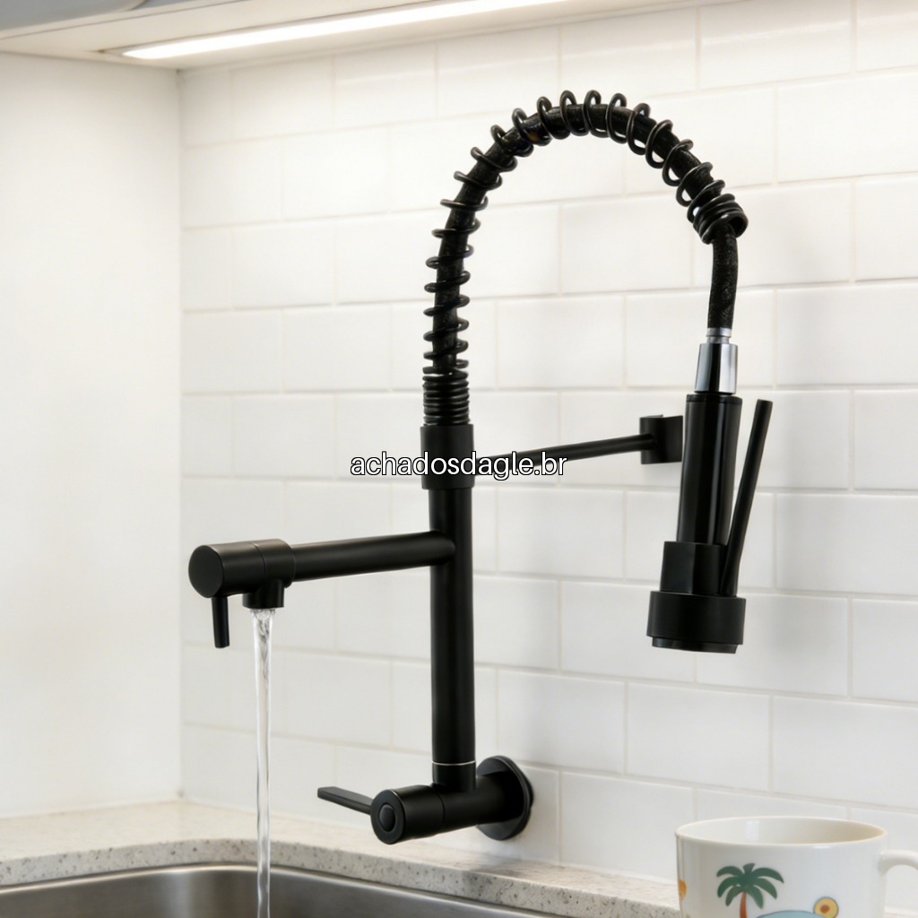 Torneira de Cozinha de Luxo com Mangueira Flexível