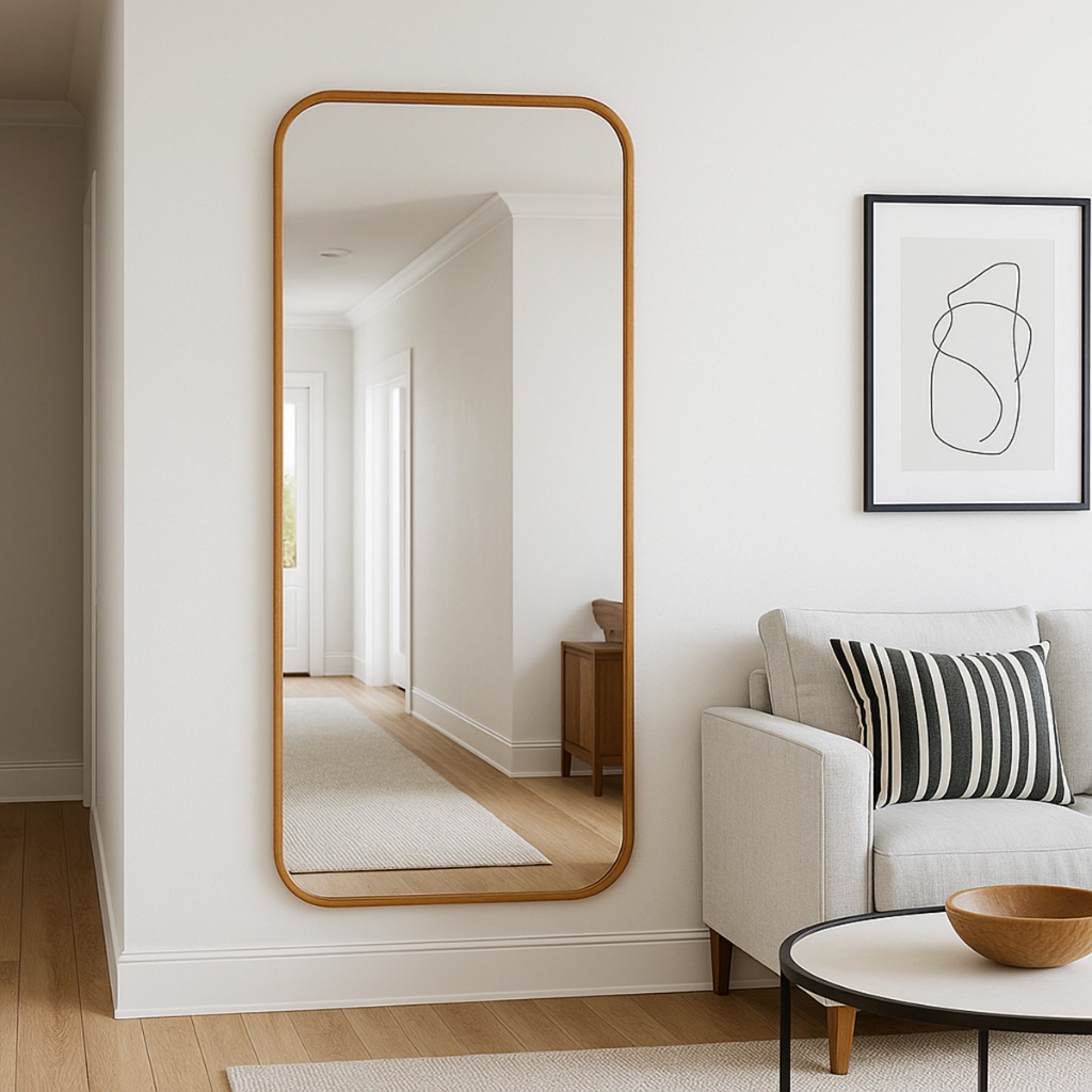 Espelho Orgânico Retangular 53x110cm Grande Moderno Decorativo Para Parede Sala Quarto Banheiro | Shopee Brasil